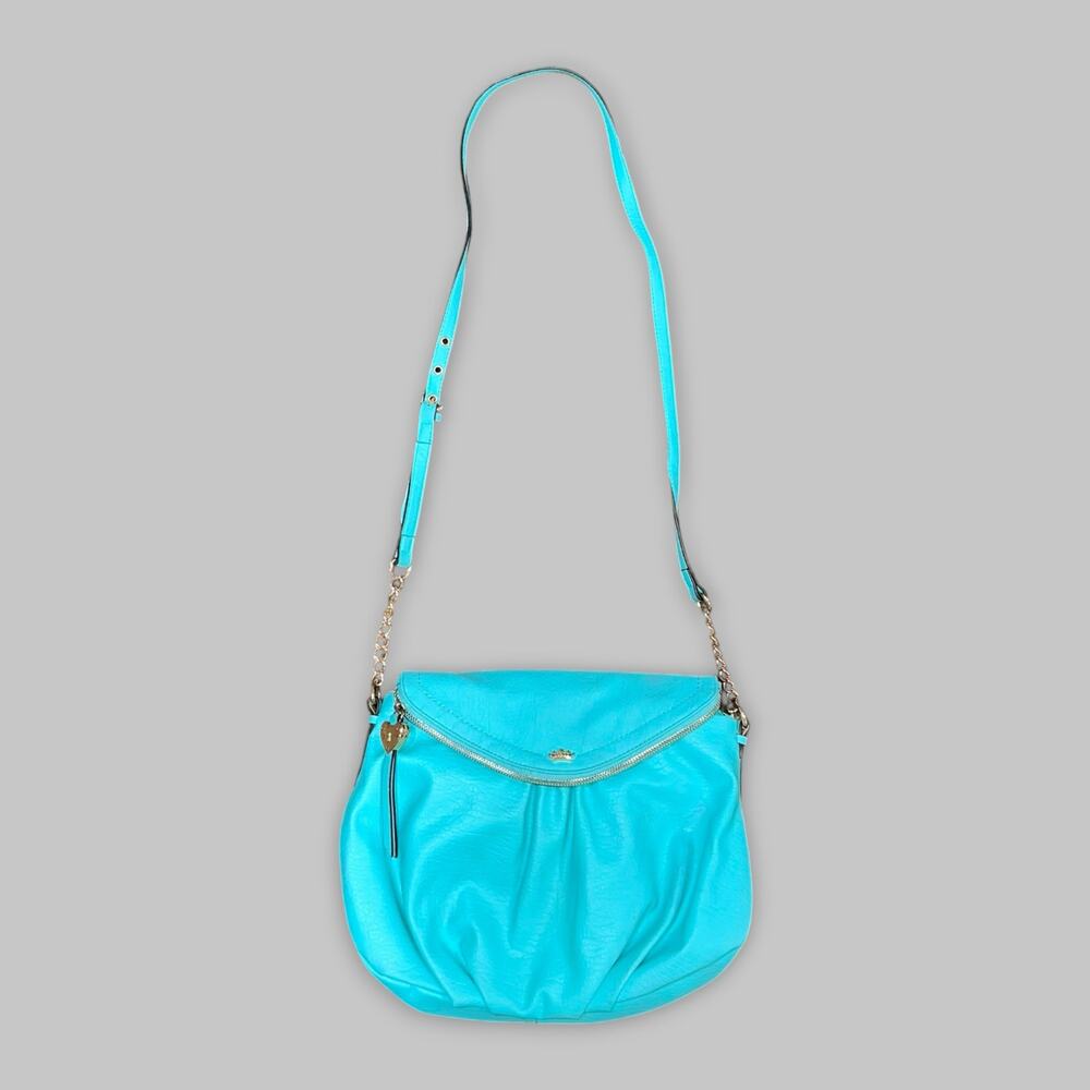 Juicy Couture Aqua Blue Shoulder Bag & Matching Wallet Set